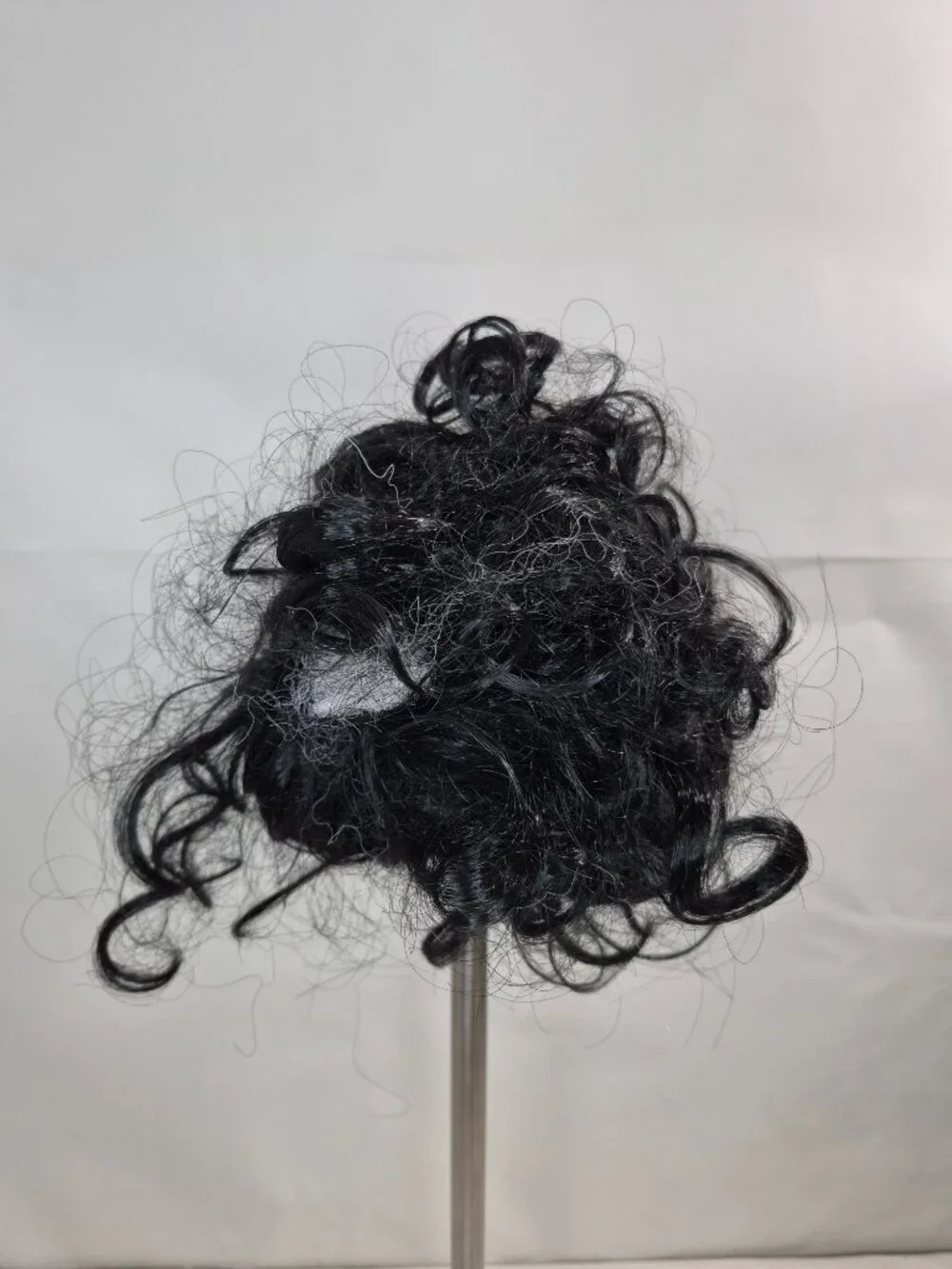 Adult Black and White Center Skunk Stripe Halloween Costume Wig
